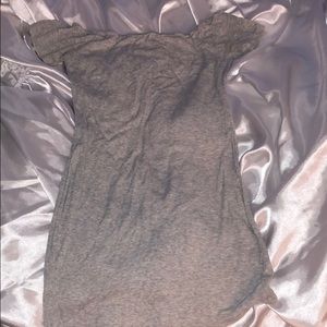 Simple snug grey dress